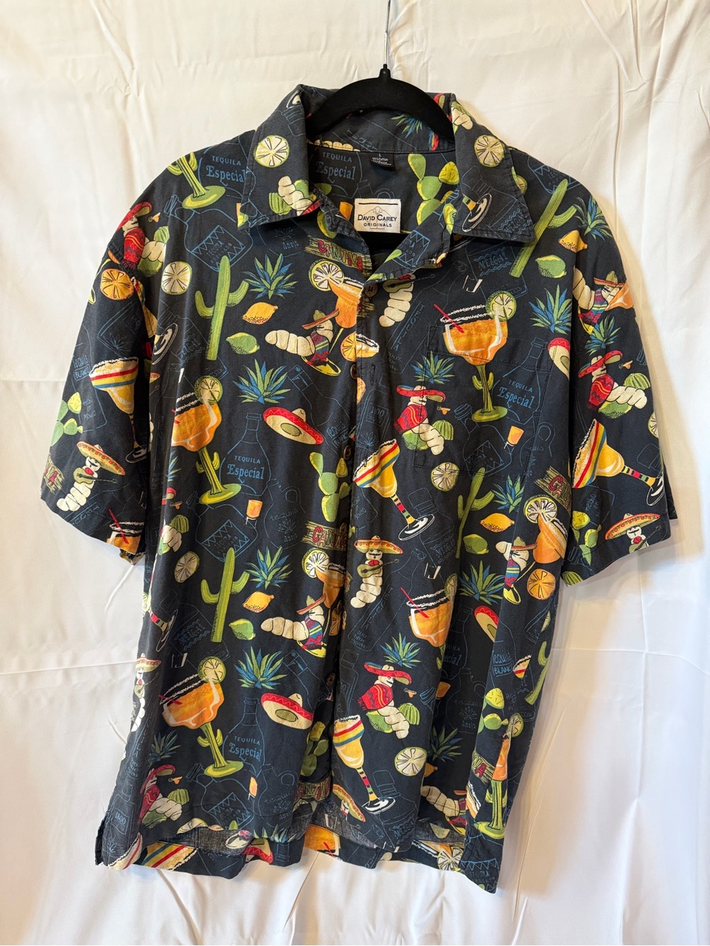 Dave Carey Cinco de Mayo Print Short-Sleeve Button-Down Shirt